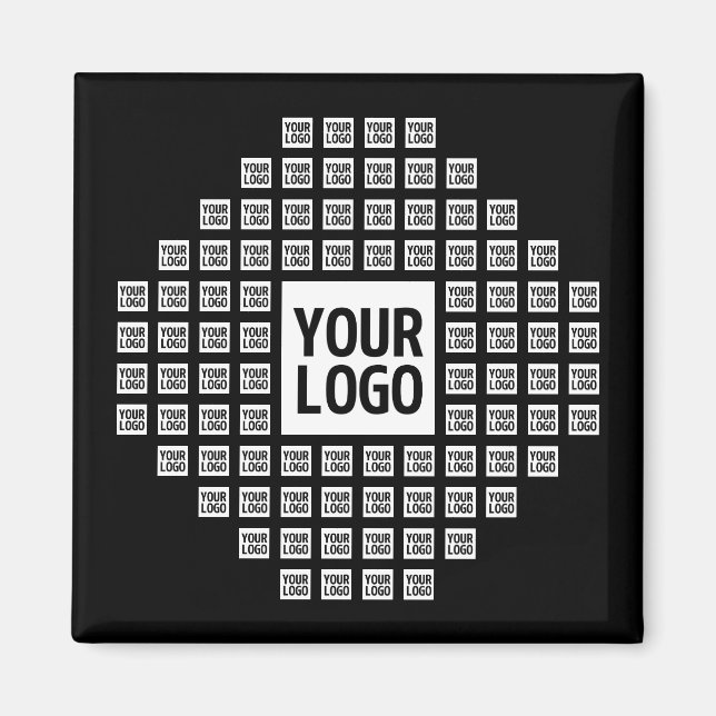 Aimant Votre logo ou image | Motif moderne unique (Devant)