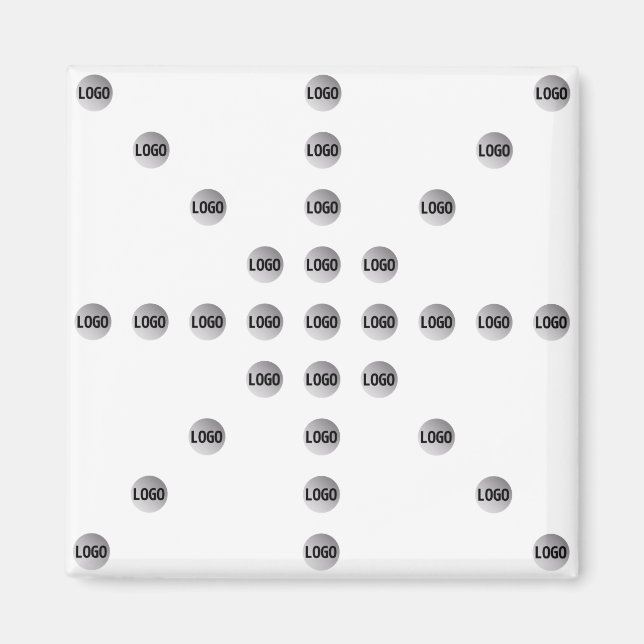 Aimant Votre logo ou toute image téléchargée | Motif étoi (Devant)