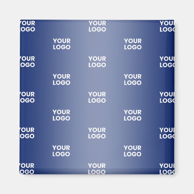 Aimant Votre logo Simple Répétition Logo Marine Blue Grad (Devant)