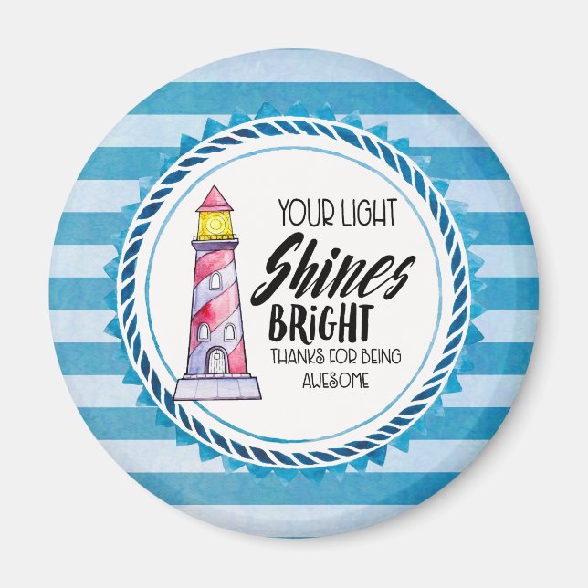 Aimant Votre lumière brille le Merci phare lumineux (Devant)