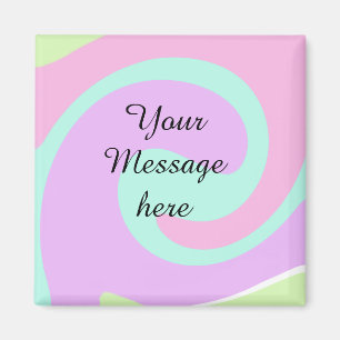 Aimant Votre message ici ajouter texte nom monogramme ros