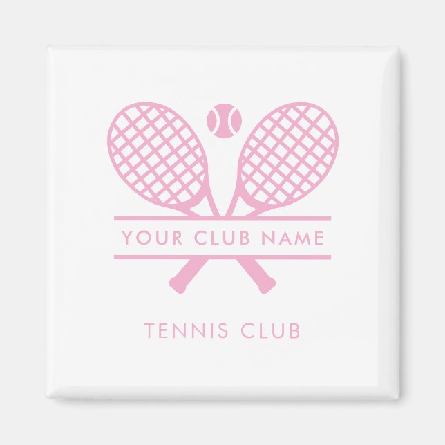 Aimant Votre Pays Club Nom Équipe Tennis N'Importe Quelle (Devant)