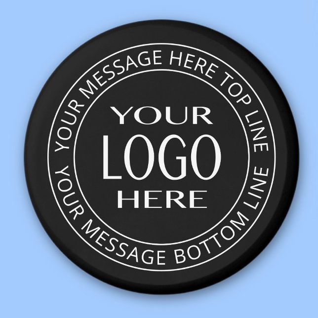 Aimant Votre propre logo et votre propre texte circulaire (Créateur téléchargé)
