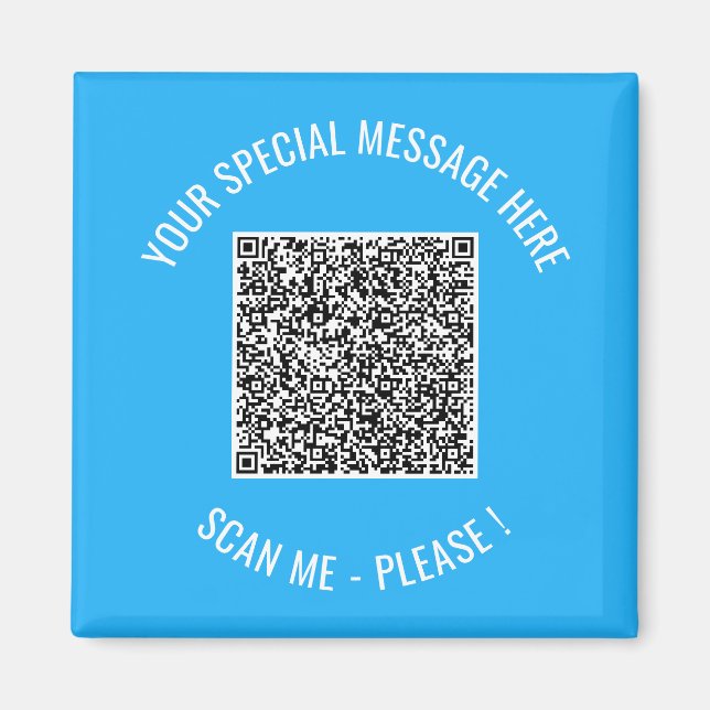 Aimant Votre QR Code Scan texte personnalisé Surprise Mag (Devant)