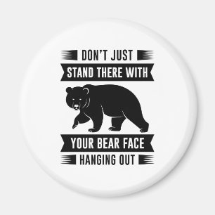 Aimant Votre Tête d'Ours qui Dépasse