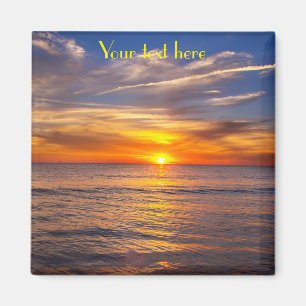 Aimant Votre texte ici coucher de soleil