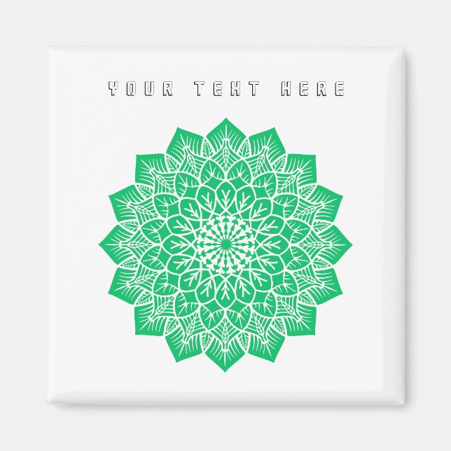 Aimant Votre texte ici Texte Image Green Art Accueil Cuis (Devant)