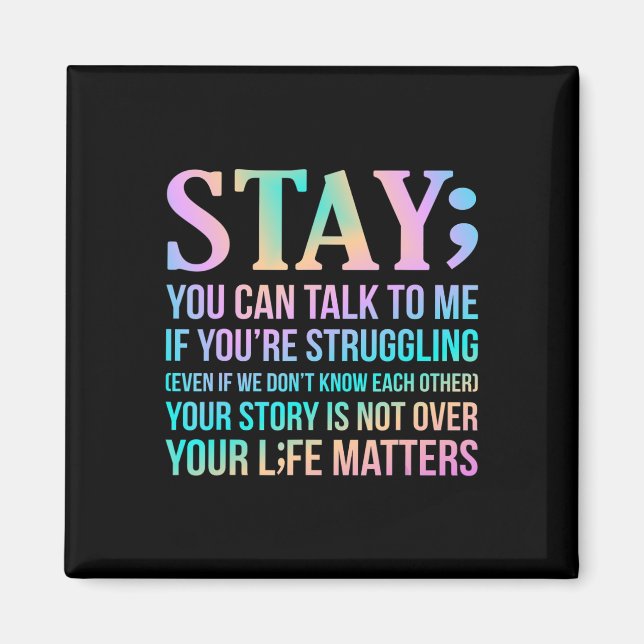 Aimant Votre vie compte Joyeux soutien à la sensibilisati (Devant)