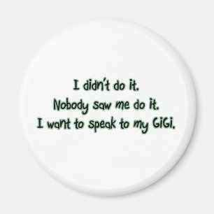 Aimant Voulez parler à GiGi