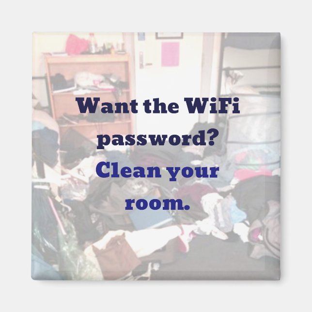 Aimant Voulez-vous le mot de passe WiFi ? Nettoyer l'aima (Devant)