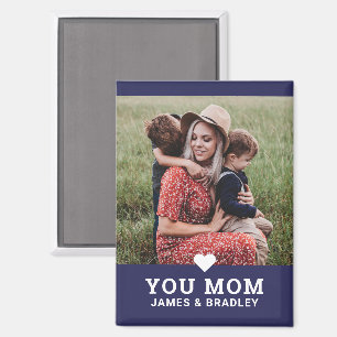 Aimant Vous aimez Maman Fête des Mères Photo Personnalisé