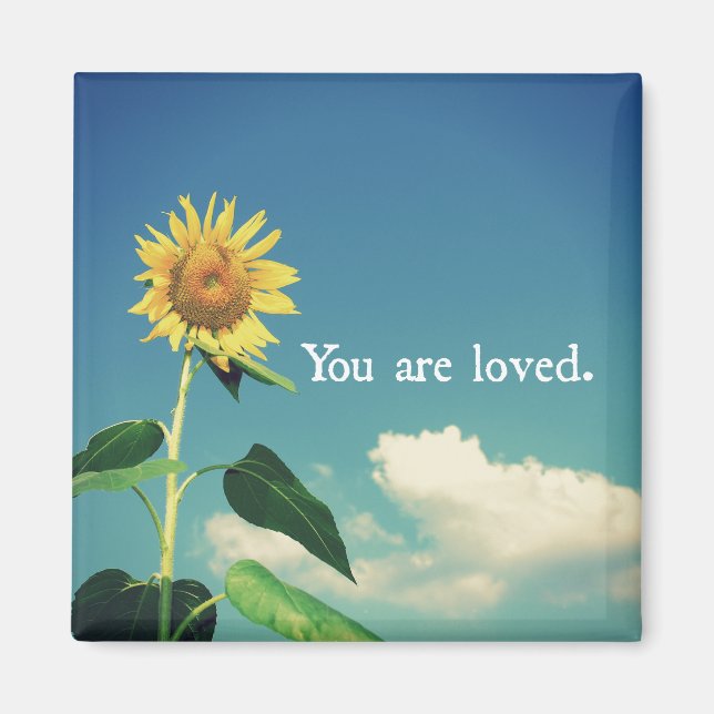 Aimant Vous êtes amoureux du tournesol (Devant)