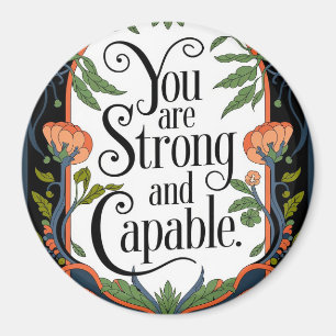 Aimant Vous êtes fort et capable Citation Inspirationnell