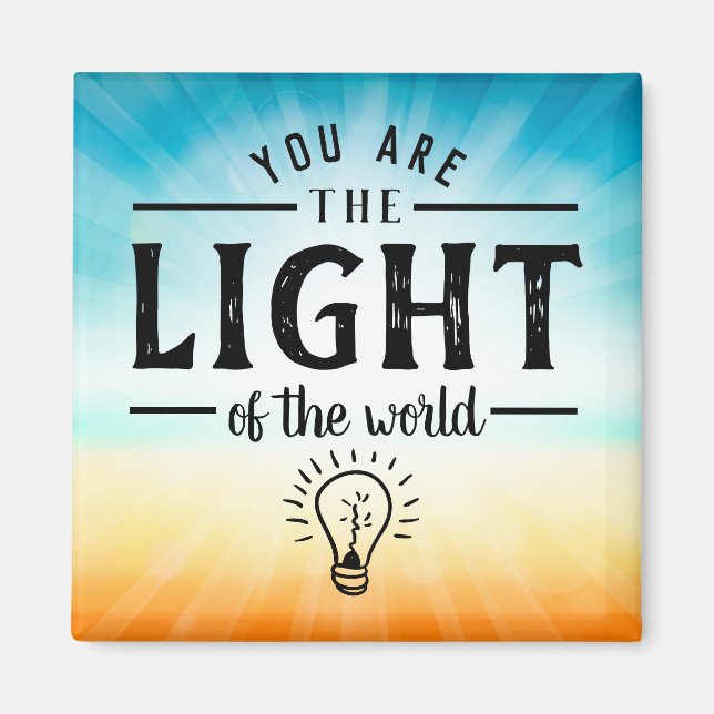 Aimant Vous êtes la Lumière du Monde, Bible Verse Design (Devant)