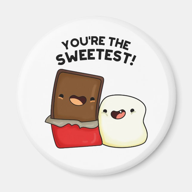 Aimant Vous êtes le plus doux jeu de marshmallow (Devant)