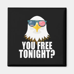 Aimant Vous êtes libre ce soir Drapeau américain Aigle pa