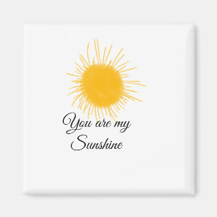 Aimant vous êtes mon soleil jaune orange rayons de soleil