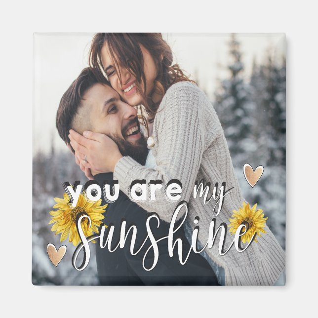 Aimant Vous Êtes Mon Sunshine Yellow Sunflower Photo (Devant)