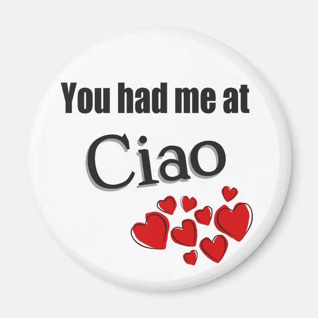 Aimant Vous m'avez eu à Ciao Italian Hello (Devant)