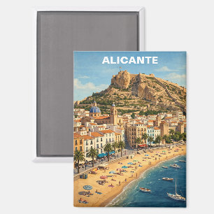 Aimant Voyage à Alicante Espagne Vintage