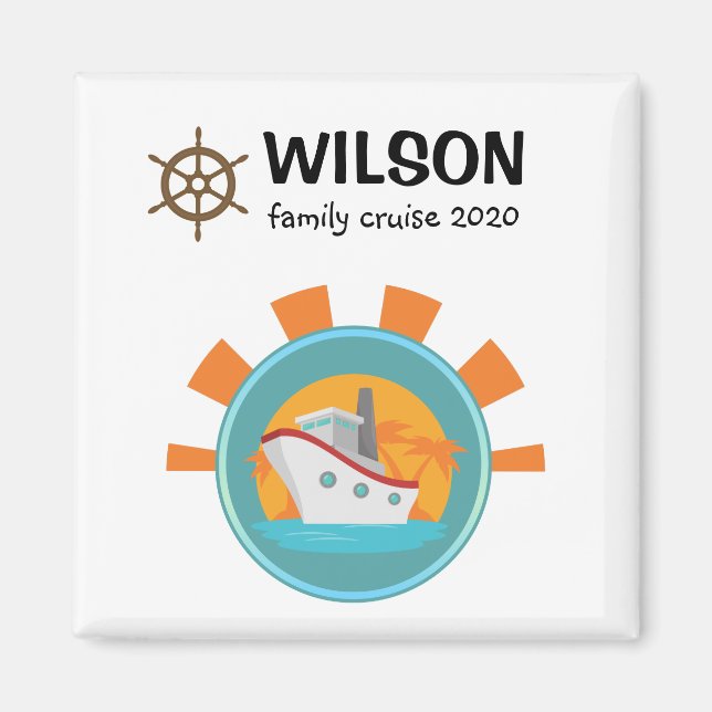 Aimant Voyage de croisière en famille Keepsaké (Devant)