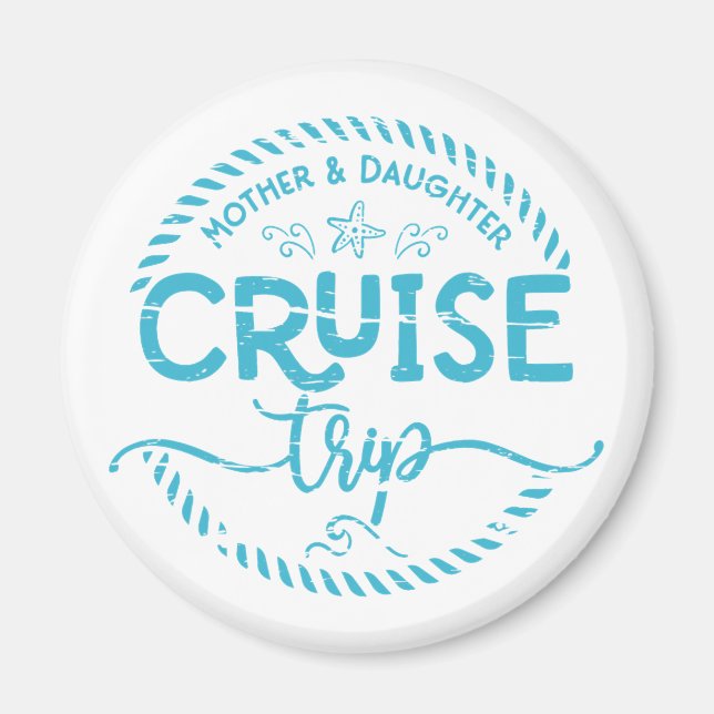 Aimant Voyage de croisière mère fille (Devant)
