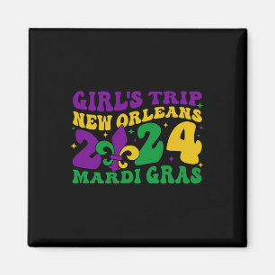 Aimant Voyage de fille New Orleans 2024 Mardi Gras Appare