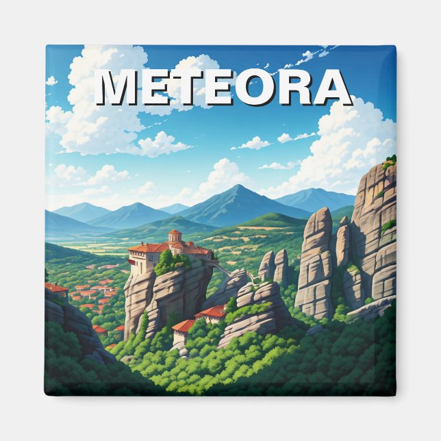 Aimant Voyage de Meteora Grèce (Devant)