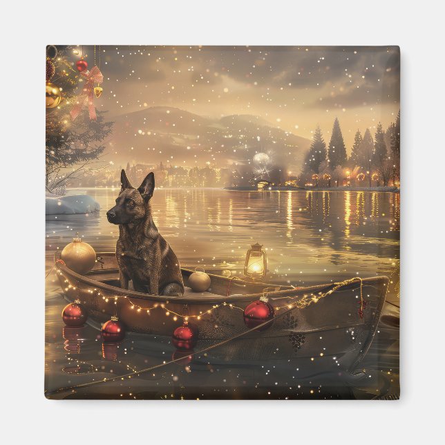 Aimant Voyage de Noël de Malinoi en Belgique (Devant)
