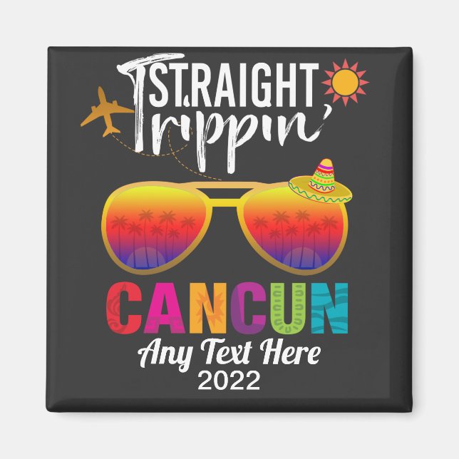 Aimant Voyage droit Cancun Mexique Vacances voyage T-S (Devant)