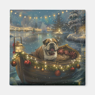 Aimant Voyage du festival de Noël de Bulldog