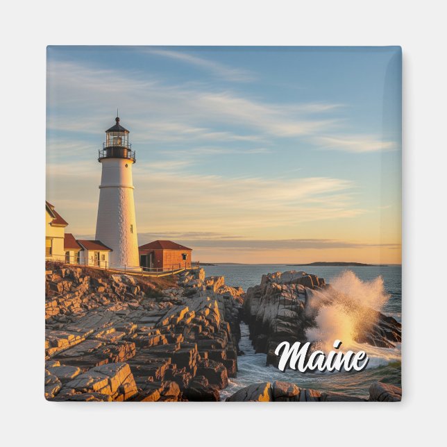 Aimant Voyage du phare du Maine (Devant)
