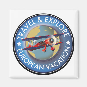 Aimant Voyage & Exploration Europe Vacances