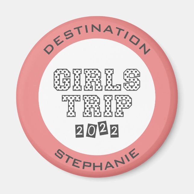 Aimant Voyage Filles 2022 Filles Week-end vacances sur me (Devant)