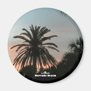 Aimant Voyage Floride - Neptune Beach Palm Sunset