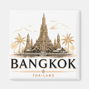 Aimant Voyage minimaliste à Bangkok Thaïlande