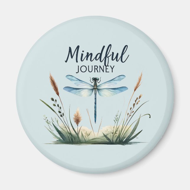 Aimant Voyage Minutieux - Nature des libellules (Devant)