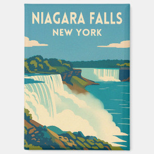 Aimant Voyage Rétro Vintage Chutes du Niagara New York