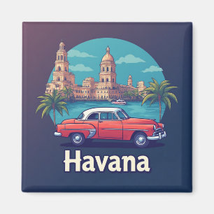 Aimant Voyage Rétro Vintage La Havane