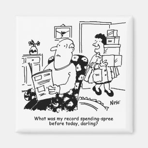 Aimant Voyage shopping. Enregistrez les dépenses. Dépasse