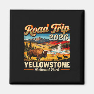 Aimant Voyage sur la route 2026 parc national de yellowst