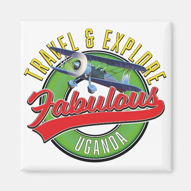 Aimant Voyager Explorez Fabulous Uganda (Devant)