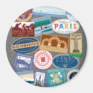 Aimant Voyageur du monde entier