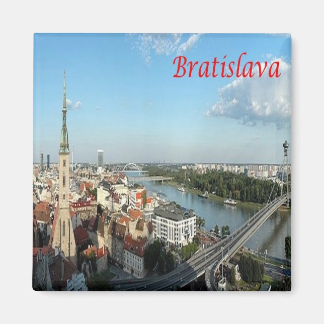 Aimant vSK006 BRATISLAVA, DANUBE, SlovakiaEurope, Fridge (Devant)
