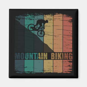 Aimant VTT de descente de montagne vintage