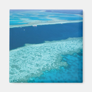 Aimant Vue aérienne de la Grande Barrière de corail par l