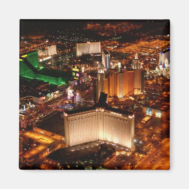 Aimant Vue aérienne de Las Vegas depuis un blimp (Devant)