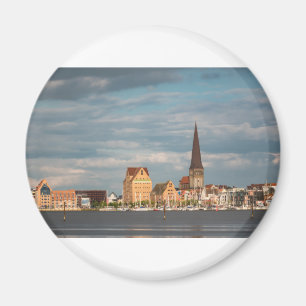 Aimant Vue au-dessus de la rivière Warnow vers Rostock