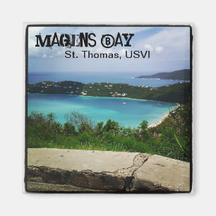 Aimant Vue de baie de Magens, St Thomas, USVI