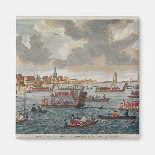 Aimant Vue de Gravesend avec des troupes